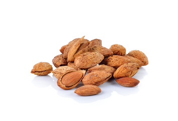 almonds isolated on the white background