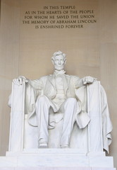 Fototapeta na wymiar Abraham Lincoln monument in Washington DC
