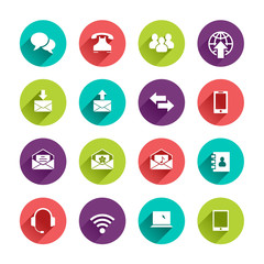 Fototapeta premium Flat Application Icons Set