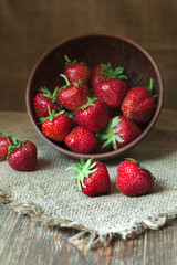 Strawberry fresh sweet organic vegetarian clean eating food in