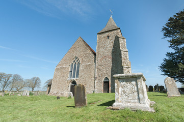 12th century church of St Clement in Kent, UK
