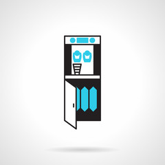 Purifier water cooler flat vector icon