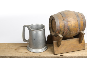 Old wooden barrel
