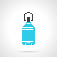 Potable water bottle blue vector icon