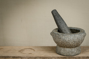 Mortar with pestle