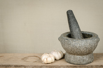 Mortar with pestle