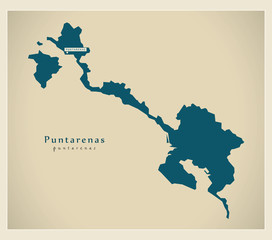Modern Map - Puntarenas CR