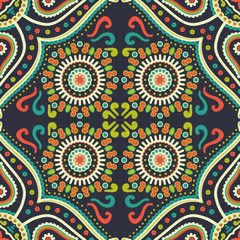 Abstract vector ethnic background seamless pattern