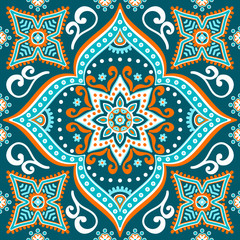 Abstract vector ethnic background seamless pattern