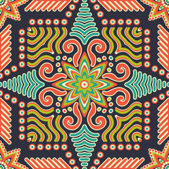 Abstract vector ethnic background seamless pattern