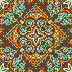 Abstract vector ethnic background seamless pattern