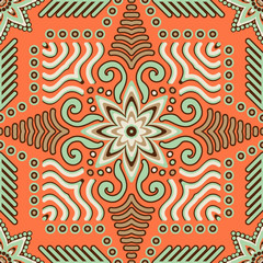 Abstract vector ethnic background seamless pattern