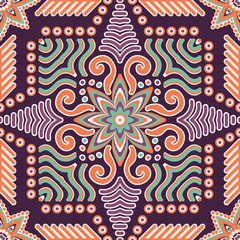 Abstract vector ethnic background seamless pattern