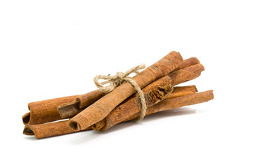 Cinnamon sticks tied by rope