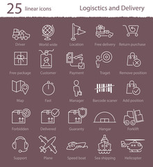 Logistics and delivery icons