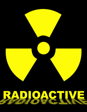 Señalización marteial radioactivo
