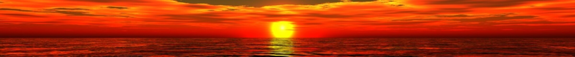 Fototapeta na wymiar panorama of sea sunset