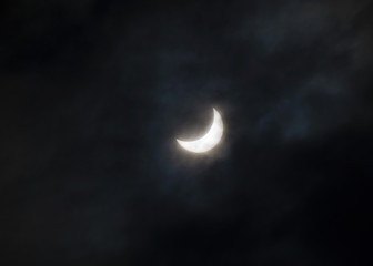 Obraz na płótnie Canvas Eclipse partielle de soleil 20 mars 2015