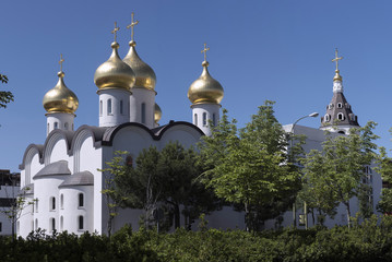 Fototapeta na wymiar Overview of an Orthodox church