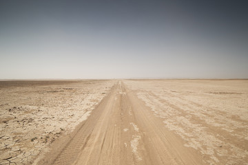 dry lake sahara desert