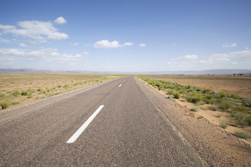 empty mountain road, morocco