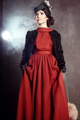 Young woman in retro syle