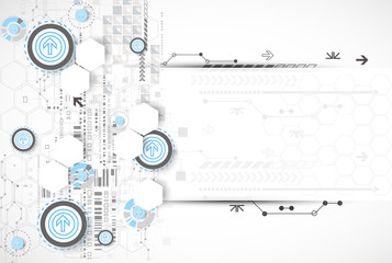 Obraz premium Abstract background with technological elements.