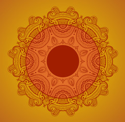 Lace background for greeting card like Indian mandala
