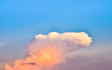 landscape of clouds in the blue sky