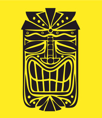 Naklejka premium Hawaiian tiki mask vector design, exotic polynesian decorative element