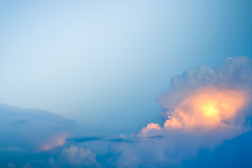 landscape of clouds in the blue sky