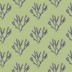 Print Seamless Pattern. Water plants with Light background.