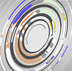 Abstract technology circles background