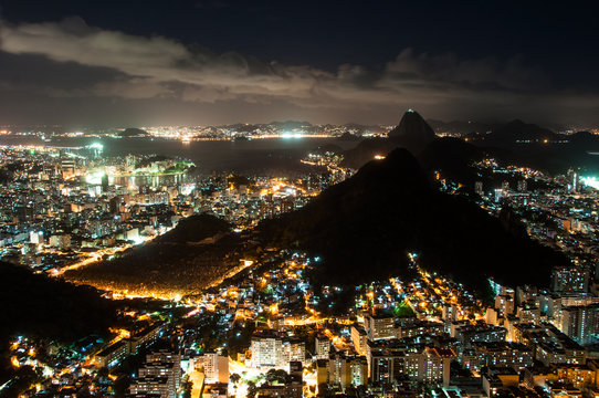 Rio de Janeiro City Night View