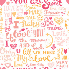 Hand drawn romantic typography