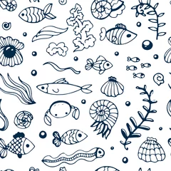 Cercles muraux Animaux marins Modèle de mer transparente