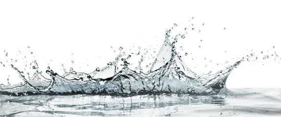 Gordijnen water spatten op kalm oppervlak © kubais