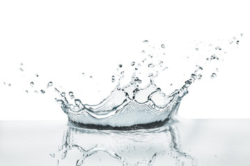 water splashing on calm surface