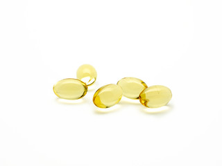 evening primrose oil pills isolated