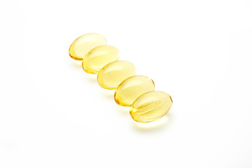 evening primrose oil pills isolated