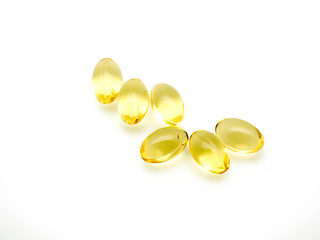 evening primrose oil pills isolated