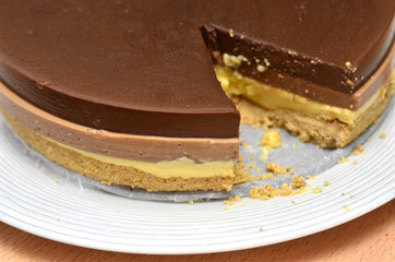 Tarta de tras chocolates