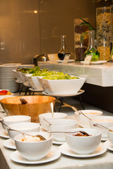 Variety of fresh salads