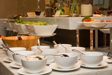 Variety of fresh salads