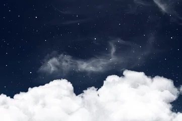 Keuken spatwand met foto Twinkle night sky and grain cloud © invisible163