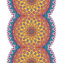 Ethnic floral seamless pattern