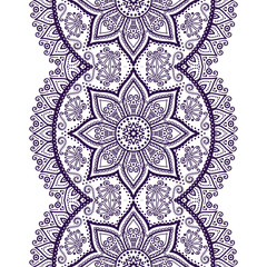 Ethnic floral seamless pattern