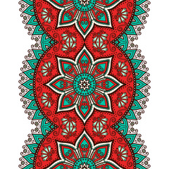 Ethnic floral seamless pattern