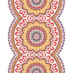 Ethnic floral seamless pattern