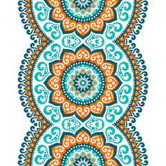 Ethnic floral seamless pattern